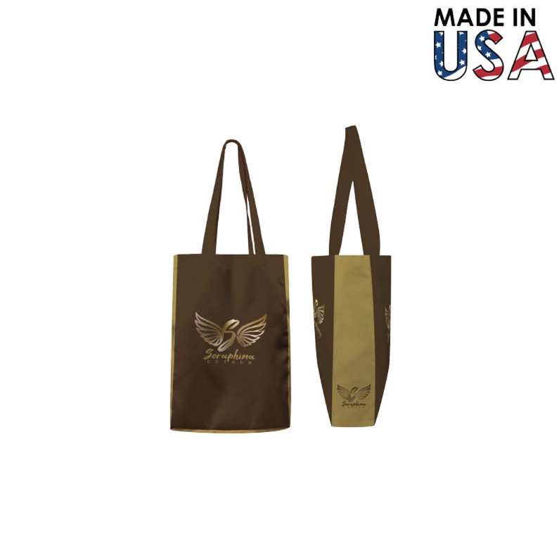 8x10x3 Full-Color Poly Canvas Tote with 3" Gusset